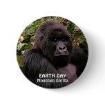 Mountain Gorilla EARTH DAY Button