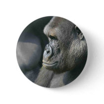 Mountain Gorilla Round Button