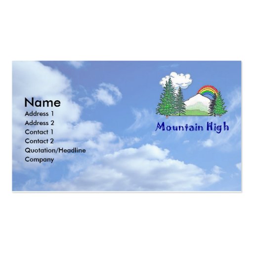 Mountain High Business Card