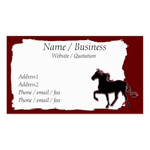 Mountain Horse Banner Profile Business Card