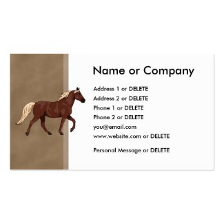 Chocolate Rocky Mountain Horse business cards