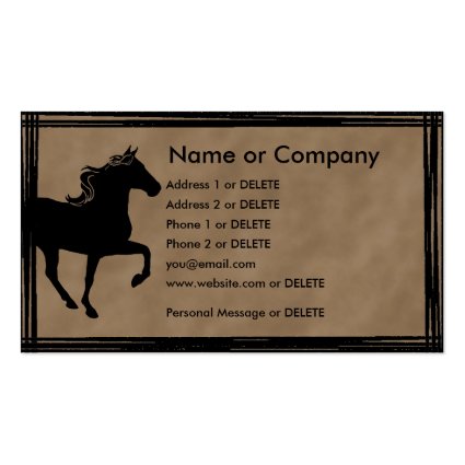 Thumbnail image for Mountain Horse Silhouette Personal Profile Business Cards