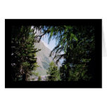 Mountain in Trees Greeting Card