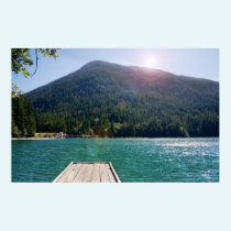Mountain Lake and Dam Print posters