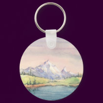MOUNTAIN LAKE by SHARON SHARPE keychains