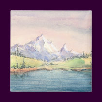 MOUNTAIN LAKE by SHARON SHARPE magnets
