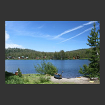 Mountain Lake, Canoes posters