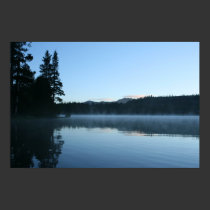 Mountain Lake, Dawn, Mist posters