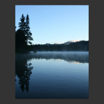 Mountain Lake, Dawn, Mist posters
