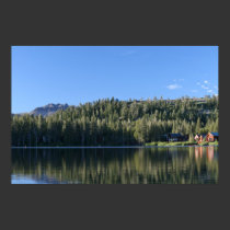 Mountain Lake, Forest, Cabins posters