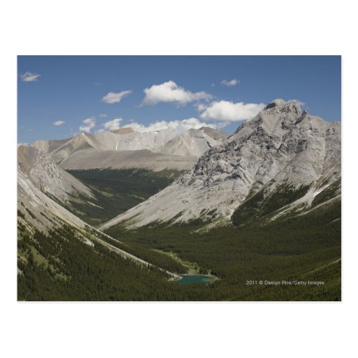 Mountain Lake In A Valley With Blue Sky Post Cards