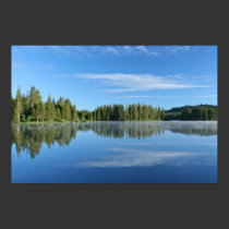 Mountain Lake, Mist, Reflection posters