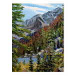 Mountain Lake Oil Landscape Painting Post Card