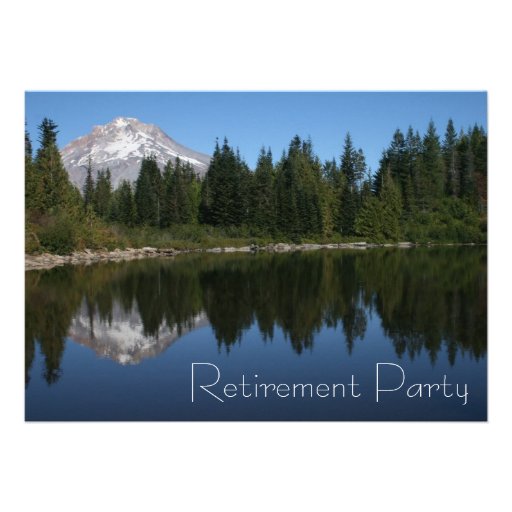 Mountain Lake Retirement Party Invitation (front side)