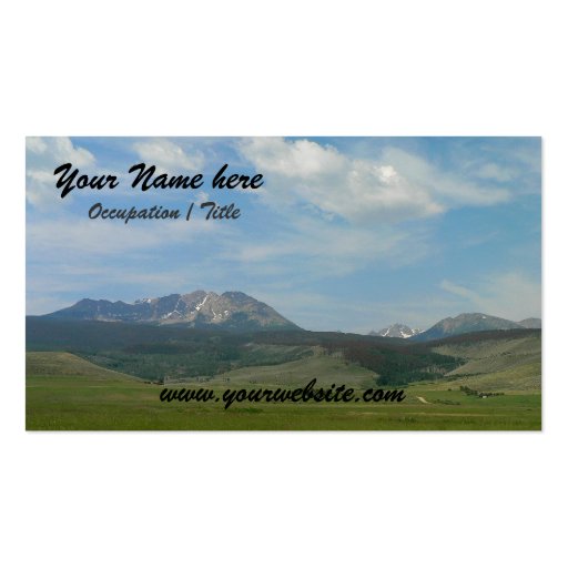 Mountain Landscape Business Card Templates (front side)