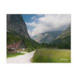 Mountain landscape photo postcard. Slovenia