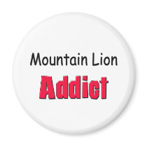 Mountain Lion Addict magnets by AnimalShirts Mountain Lion Addict magnets