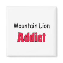 Mountain Lion Addict magnets by AnimalShirts Mountain Lion Addict magnets