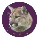 MOUNTAIN LION HEAD Wildlife Stickers