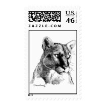 Mountain Lion Postage Stamp