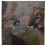 Mountain lions in love cloth napkin
