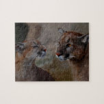 Mountain lions in love puzzles