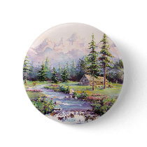MOUNTAIN LOG CABIN by SHARON SHARPE buttons