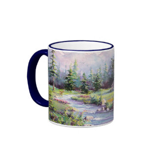 Mountain Log Cabin by Sharon Sharpe Mugs