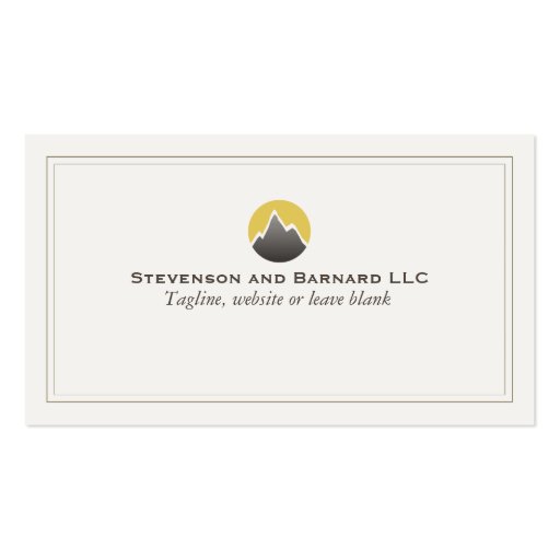 Mountain Logo Business Card (front side)