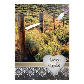 Mountain Meadow Rustic Wedding Invitation