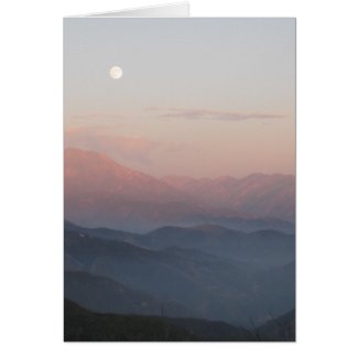 Mountain Moon Greeting Card