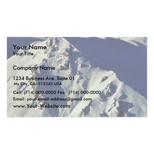 Mountain Peaks - Aerial View Business Card Templates