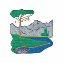 Mountain Pond embroidered shirts by ZazzleEmbroidery Mountain Pond embroidered shirts