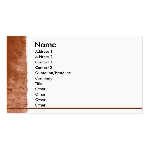 Mountain Profile Card Business Card (front side)