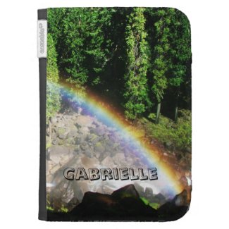 Mountain Rainbow River Personalized Kindle Case