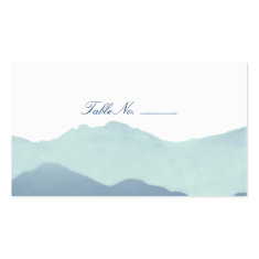 Mountain Range Guest Table Escort Cards Business Card
