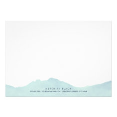 Mountain Range Personalized Stationery Flat Cards
