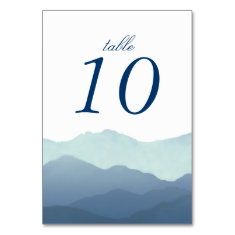 Mountain Range Table Number Cards Table Card