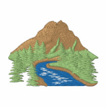 Mountain Scene embroidered shirts by ZazzleEmbroidery Mountain Scene embroidered shirts