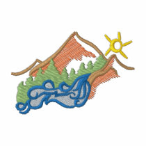 Mountain Scene embroidered shirts