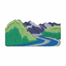 Mountain Scene embroidered shirts by ZazzleEmbroidery Mountain Scene embroidered shirts