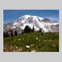 Mountain Skiing Postcard Winter postcards