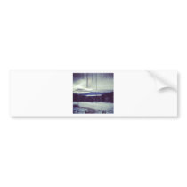 Mountain snow scape bumper stickers