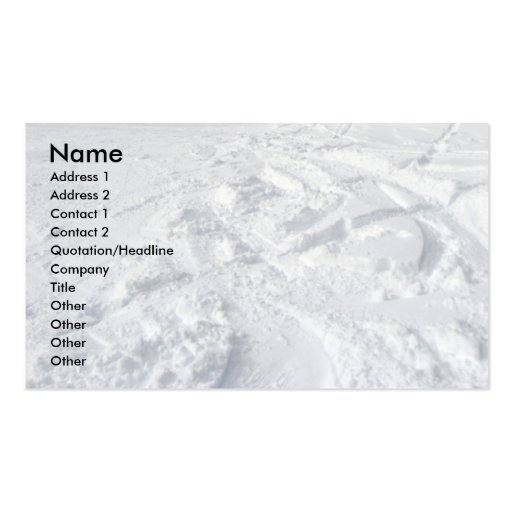 Mountain Snow Trails Business Card