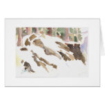 Mountain snowbank, ski, enjoy problems card