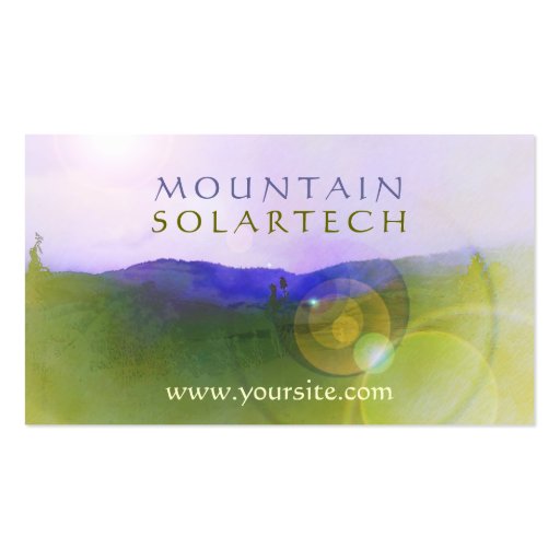Mountain Solartech Business Card (front side)