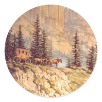MOUNTAIN STAGECOACH by SHARON SHARPE stickers