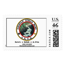 Mountain Stream Budo Post Card Stamps