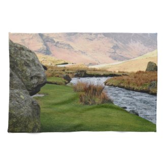 Mountain Stream Landscape Hand Towel