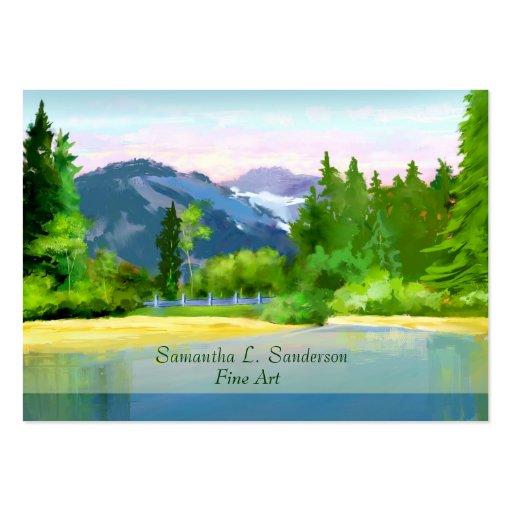 Mountain Sunrise Scene Fine Art Business Card (front side)